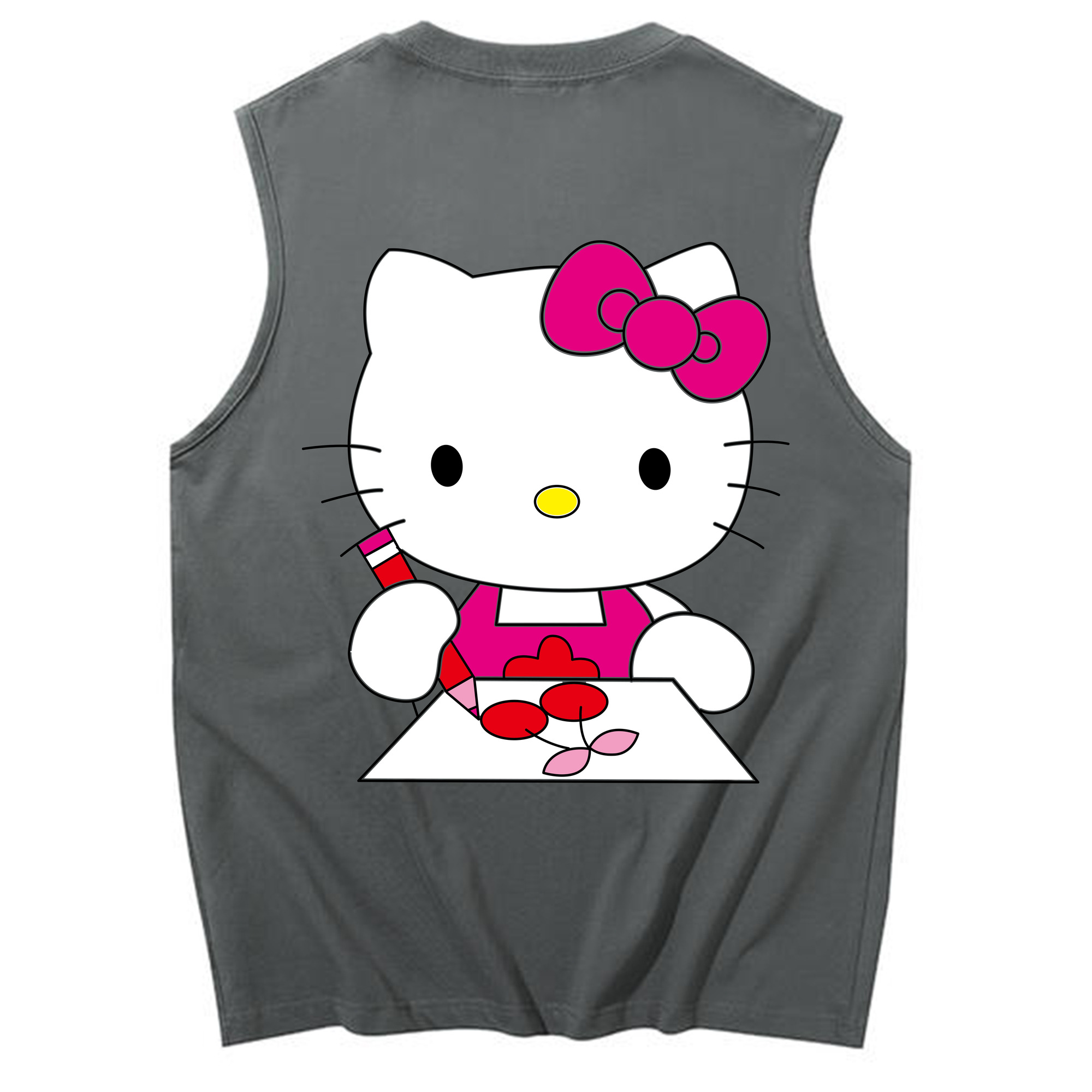 （画像用） Hello Kitty ハローキティ コットン100％タンクトップ（背面プリント）